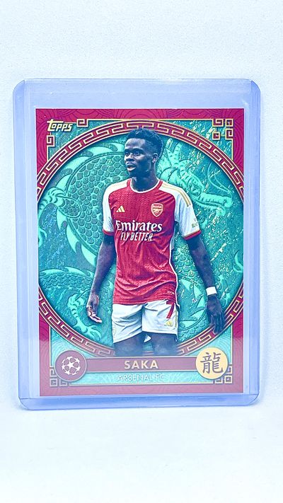 Bukayo Saka - Arsenal - Chinese New Year- Topps UCC Jade 2023-24
