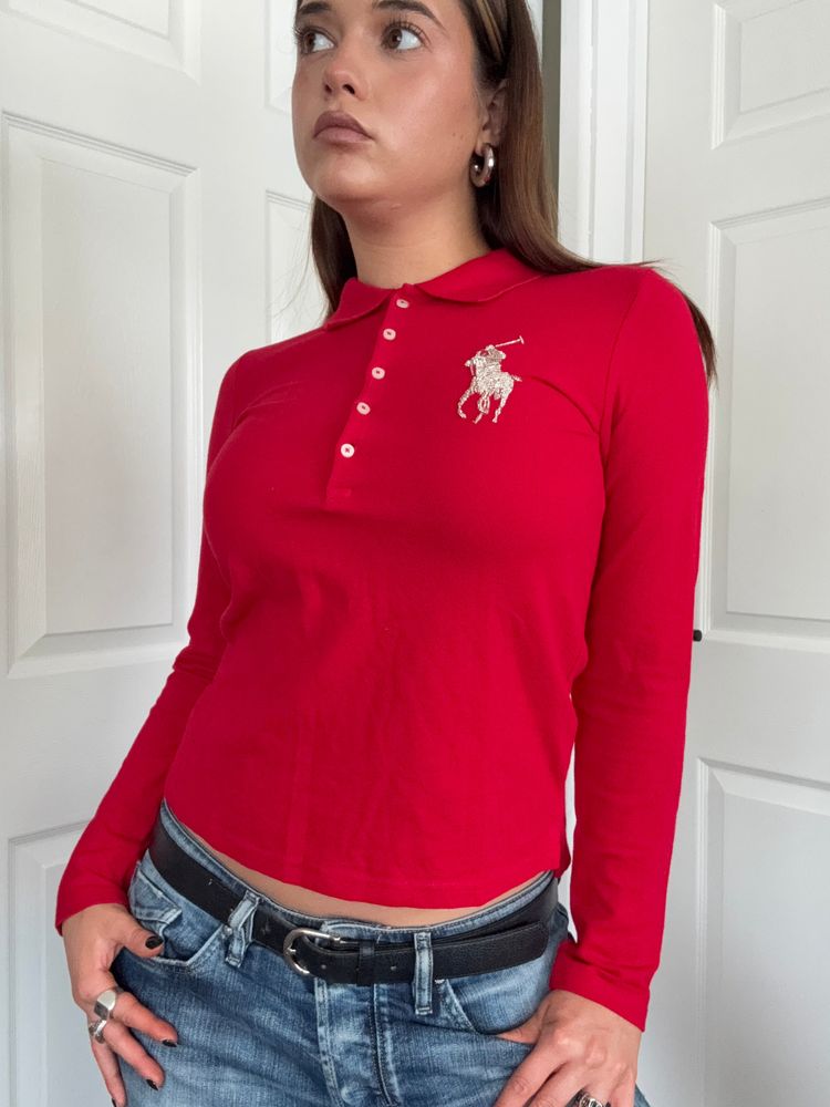 Ralph Lauren Longsleeve Polo (S) imagen 2