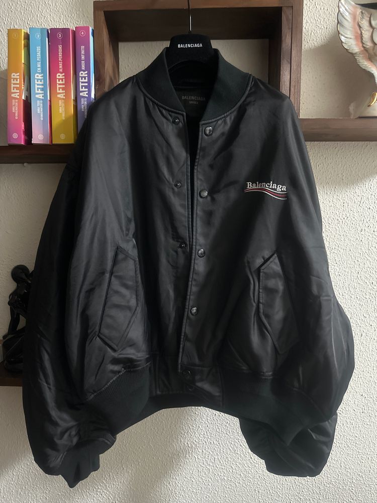 Balenciaga Black Bomber Jacket( oversize)