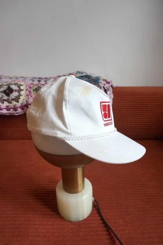 White Cap With Red Logo image 2
