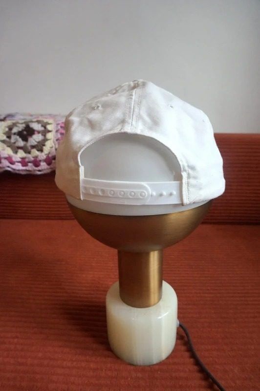 White Cap With Red Logo image 3