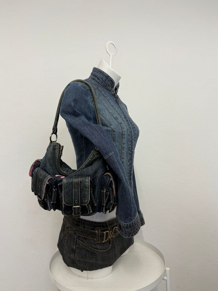 Evisu Denim Cargo Handbag