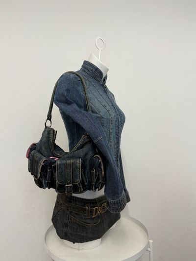Evisu Denim Cargo Handbag