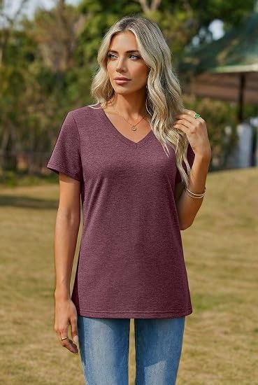 Purple V-Neck T-Shirt 2
