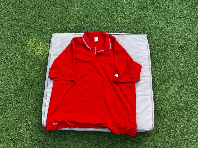 Adidas Red Polo Shirt Large Cotton