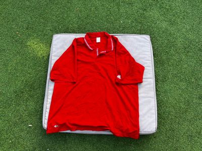 Adidas Red Polo Shirt Large Cotton