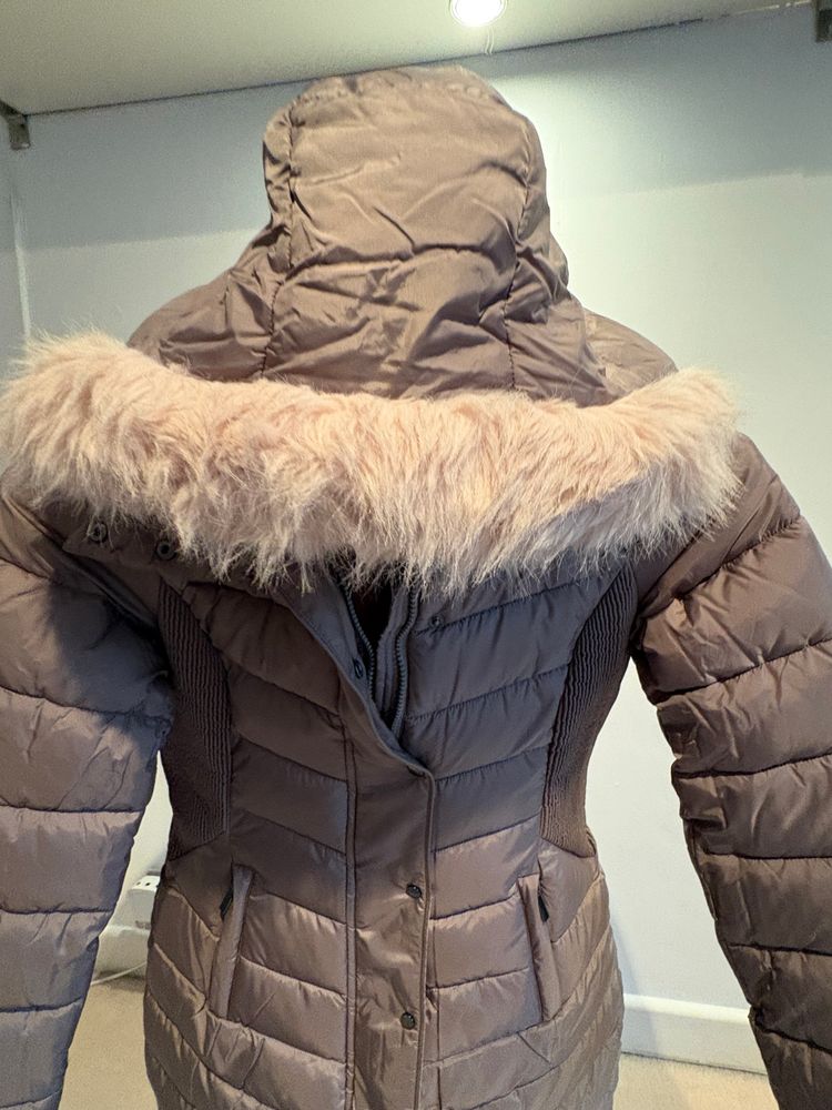 V by Very Long Padded Coat With Hood image 6