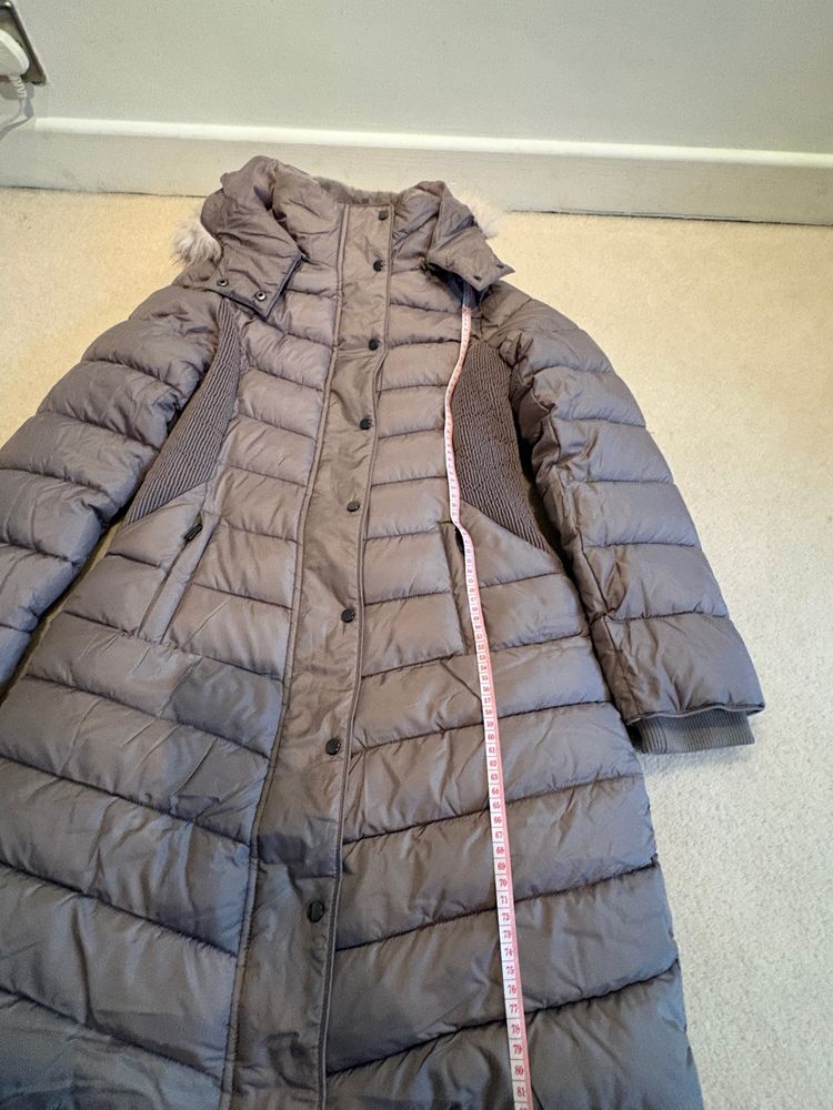 V by Very Long Padded Coat With Hood image 3