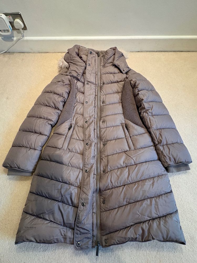 V by Very Long Padded Coat With Hood