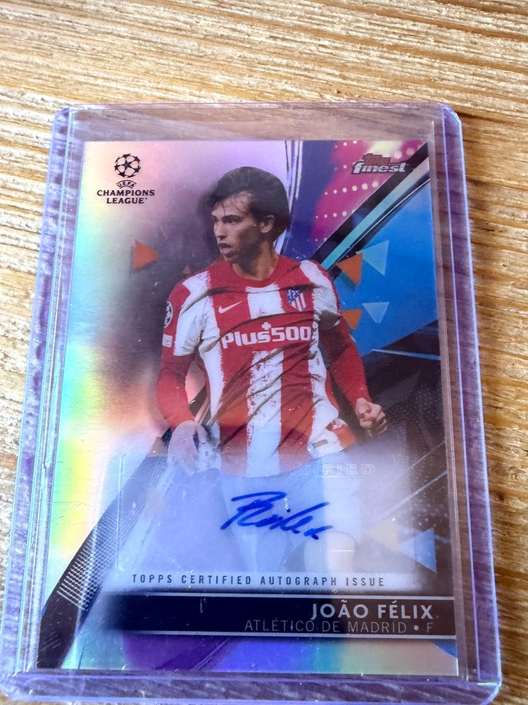 João Félix Auto Topps Finest 2021-22 Refractor Atlético Madrid BA-JF