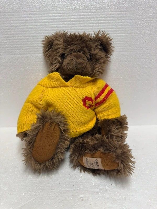 Brown Teddy Bear With Yellow Sweater imagen 1