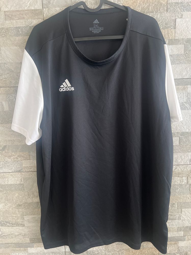 Adidas Black And White Sports T-Shirt