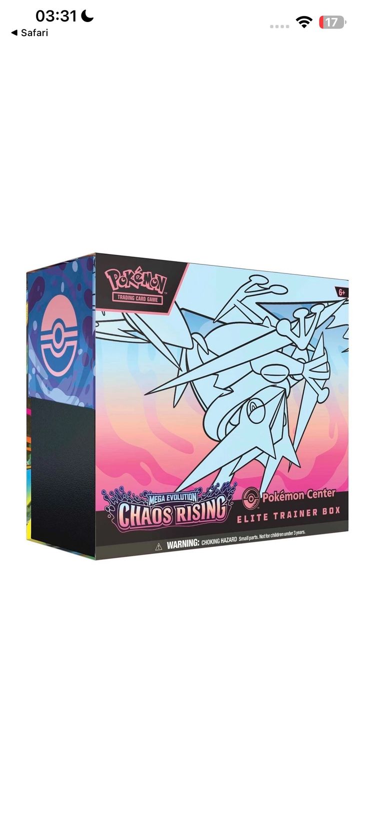 Pokémon Pokémon Center Elite Trainer Box Chaos Rising product image