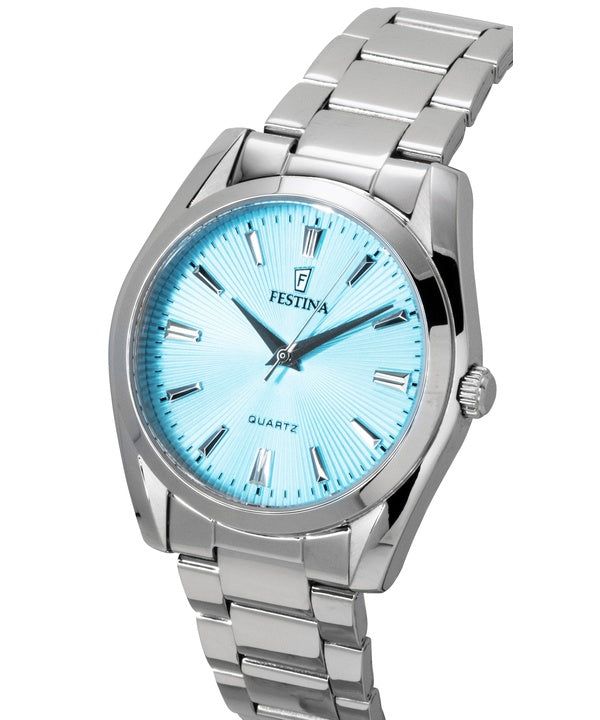 Festina Boyfriend Stainless Steel Turquoise Dial Quartz F20622-P Women's Watch obraz 3