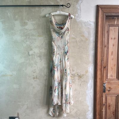 Floral silk Dress