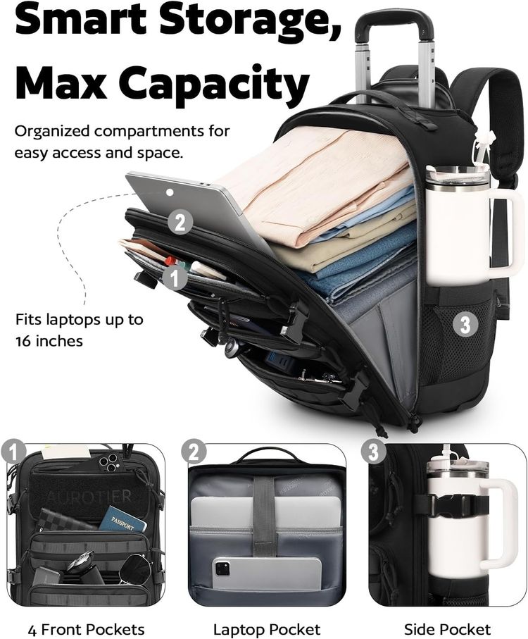 Aurotier Wheeled Backpack 2