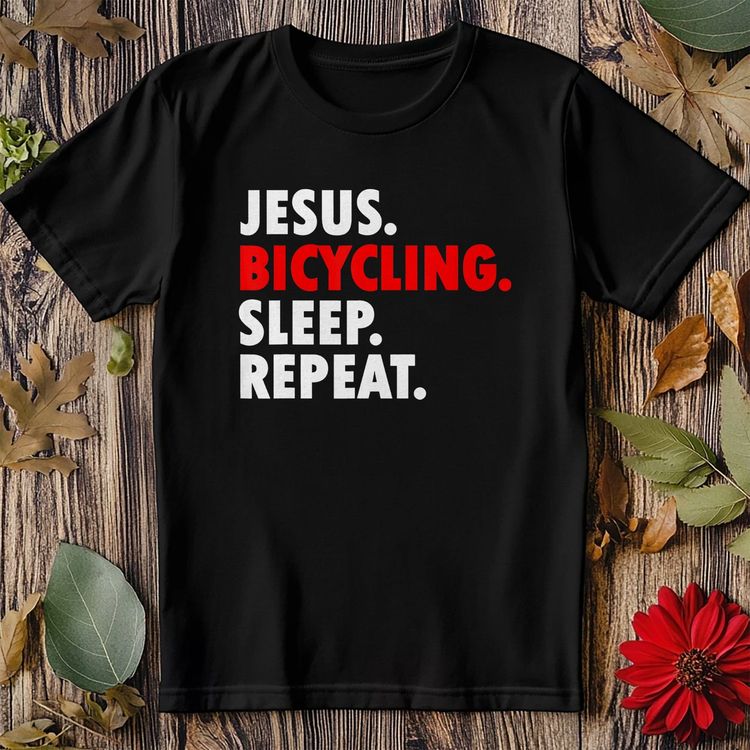 Cycling Jesus T-shirt image 5