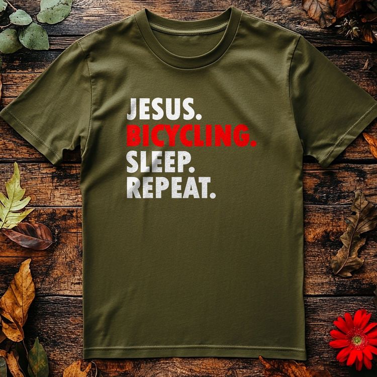 Cycling Jesus T-shirt image 2