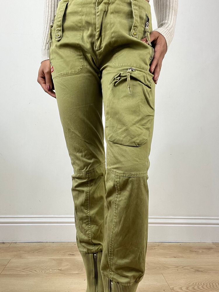 vintage edit thirty-four | small green miss sixty cargo trousers 3