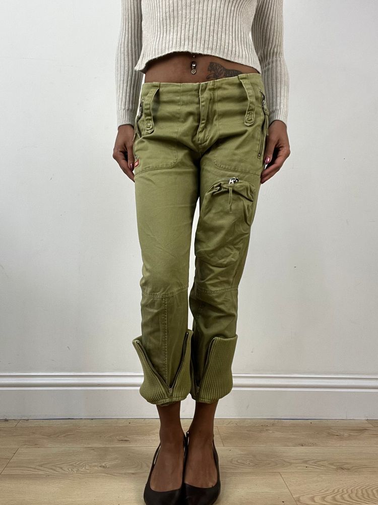 vintage edit thirty-four | small green miss sixty cargo trousers 1