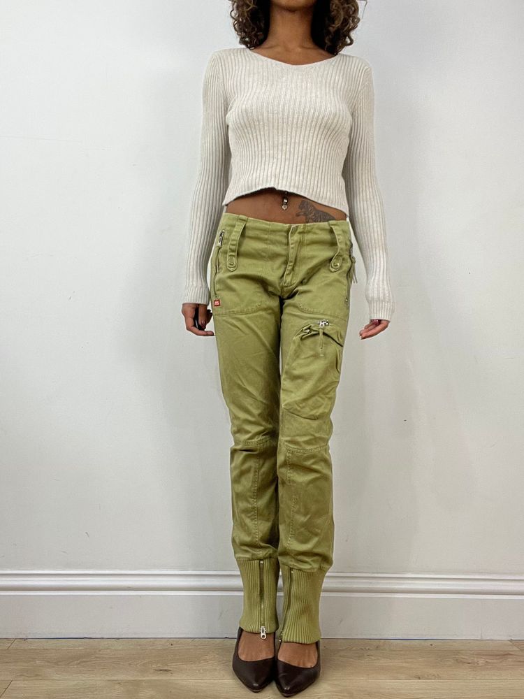 vintage edit thirty-four | small green miss sixty cargo trousers 9