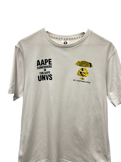 Aape By A Bathing Ape White Graphic T-Shirt
