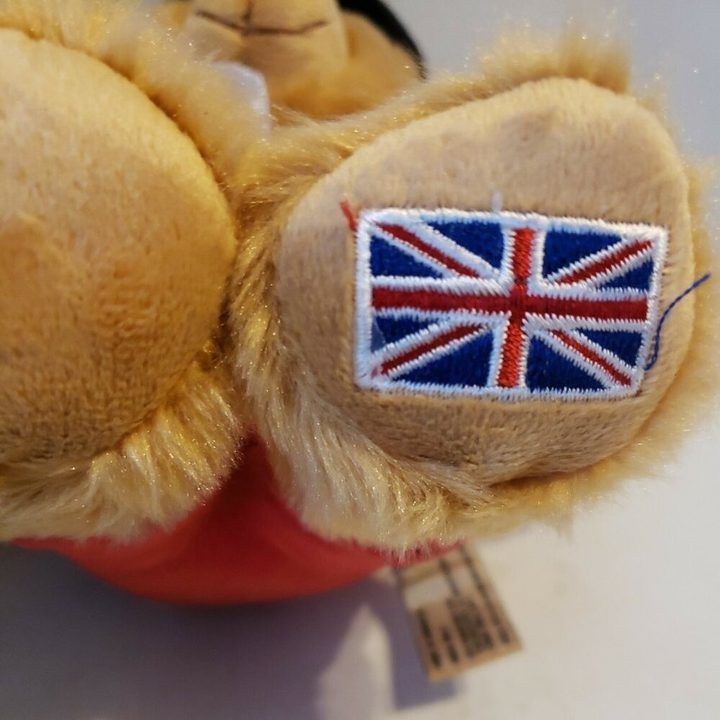 Plush Teddy Bear With British Flag And Crown Embroidery obraz 2