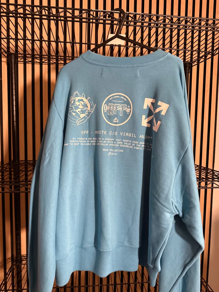 O2 Off-White Multi Symbol Contour Sweater Brand New