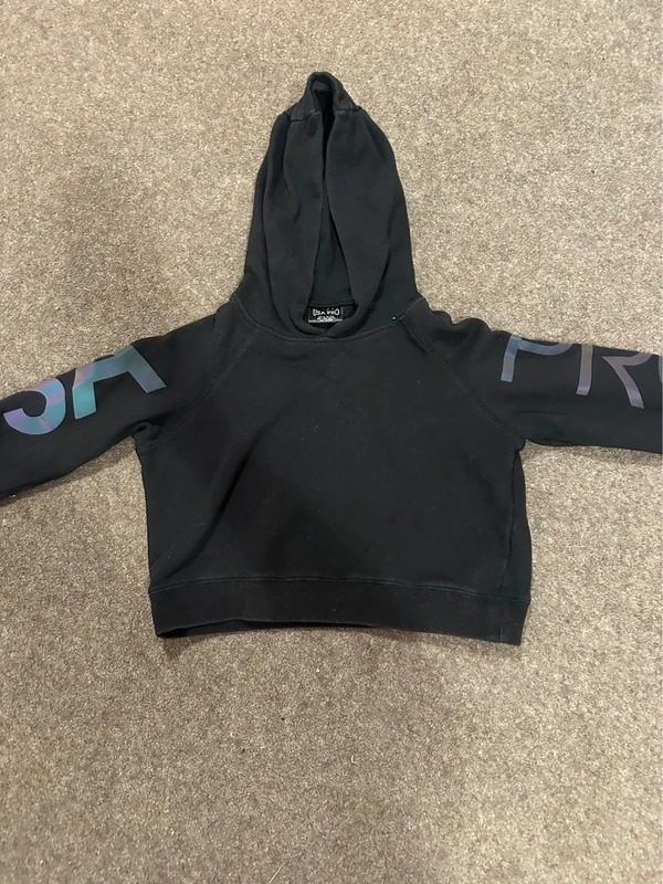 Pro Club Black Cropped Hoodie image 1