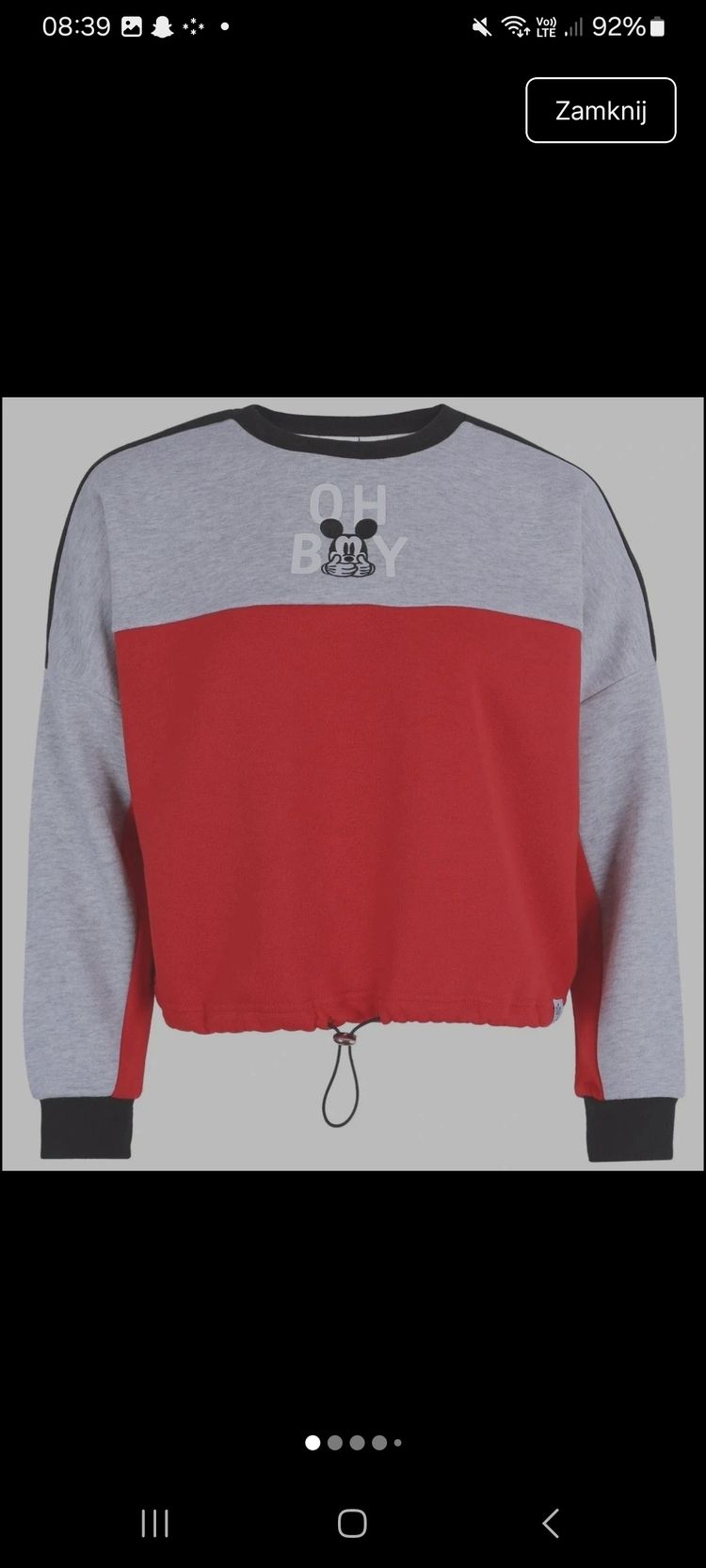 Disney Lorcana Grey And Red Sweatshirt With Cartoon Graphic product image
