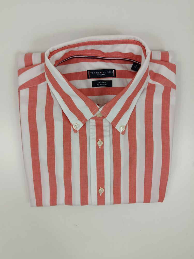 Tommy Hilfiger Tailored Washed Regular Fit Striped Shirt 6