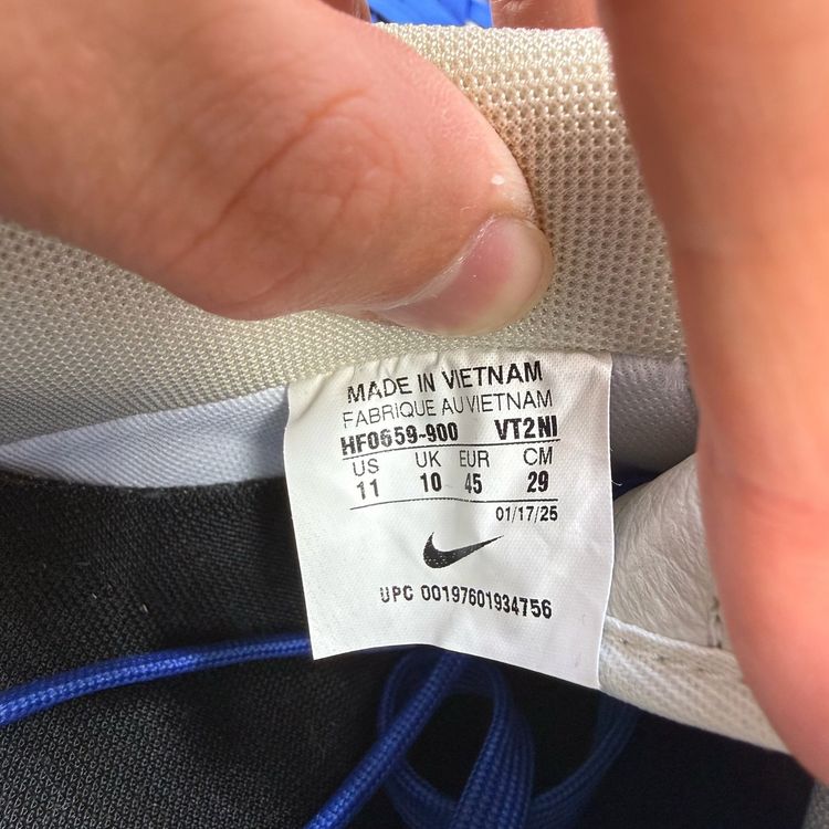 Immagine di Nike Air Force 1 Size UK 10 Low By You White Blue Gum Men's Trainers HF0659-900 9