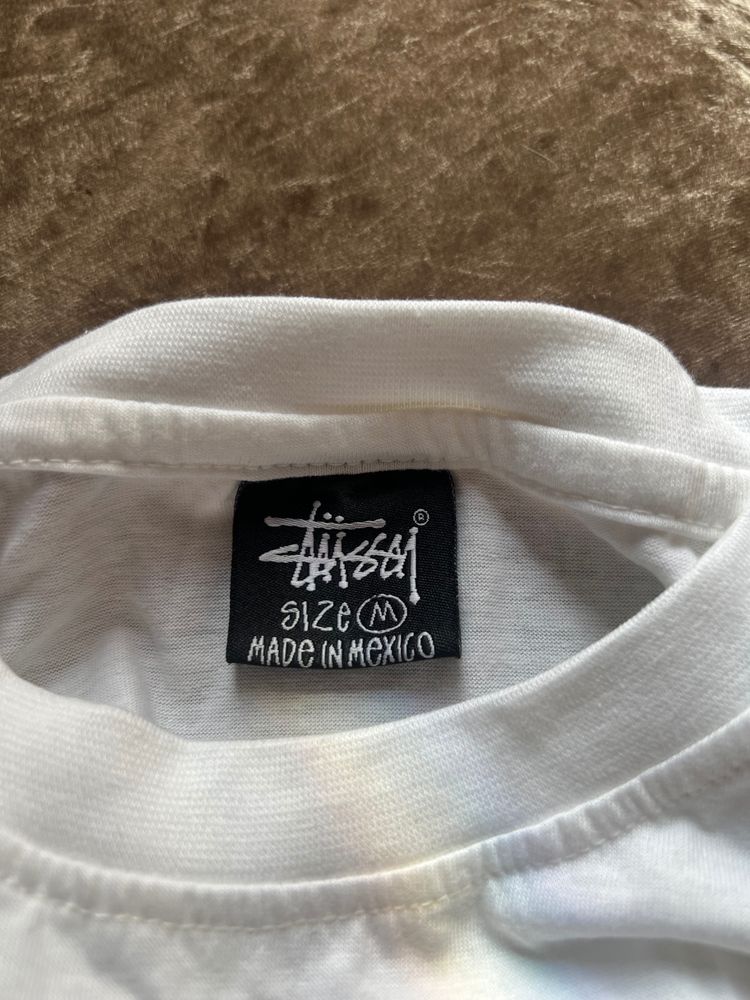 Immagine di Stussy White T-Shirt With Logo Print 5