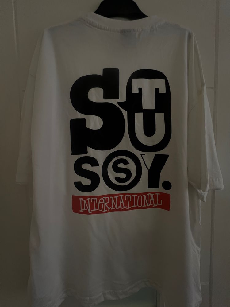 Stussy White T-Shirt With Logo Print
