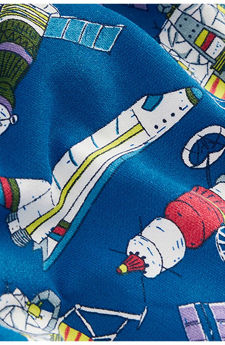 Mini Boden Kids Satellite Print Cotton Sweatshirt In Blue imagen 3