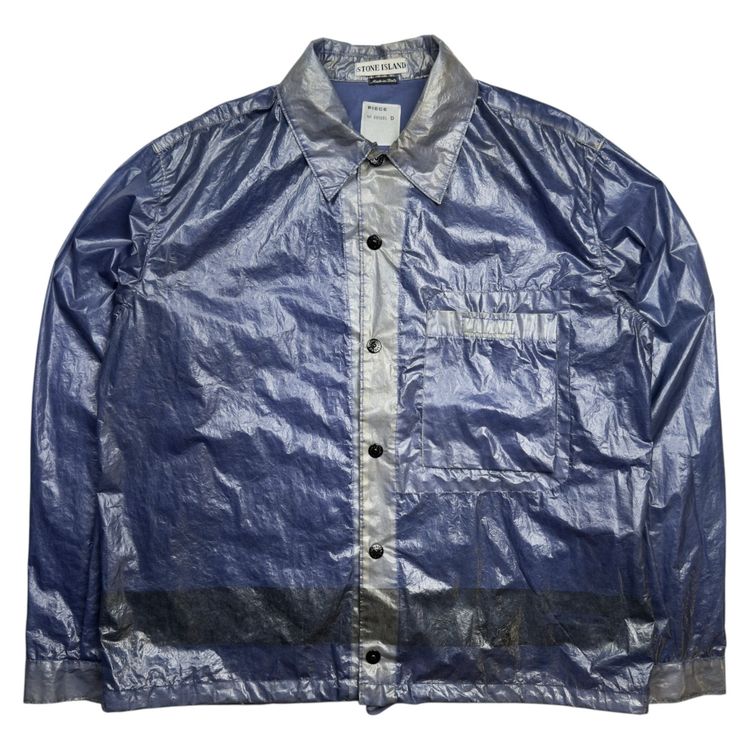 S/S 2000 Stone Island Microfelt Transparent Cover Jacket - Blue/Silver obraz 1