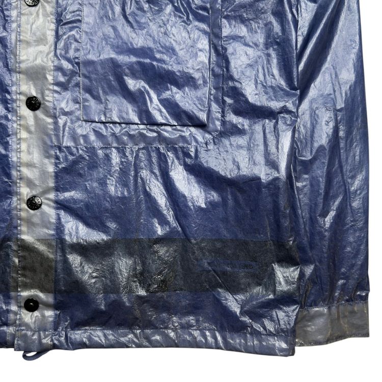 S/S 2000 Stone Island Microfelt Transparent Cover Jacket - Blue/Silver image 10