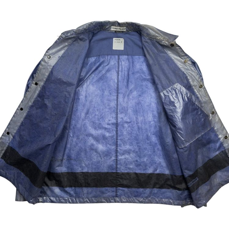 S/S 2000 Stone Island Microfelt Transparent Cover Jacket - Blue/Silver image 12
