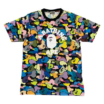 Bape Large Ultimate Multi Camo College Black Tee A Bathing Ape