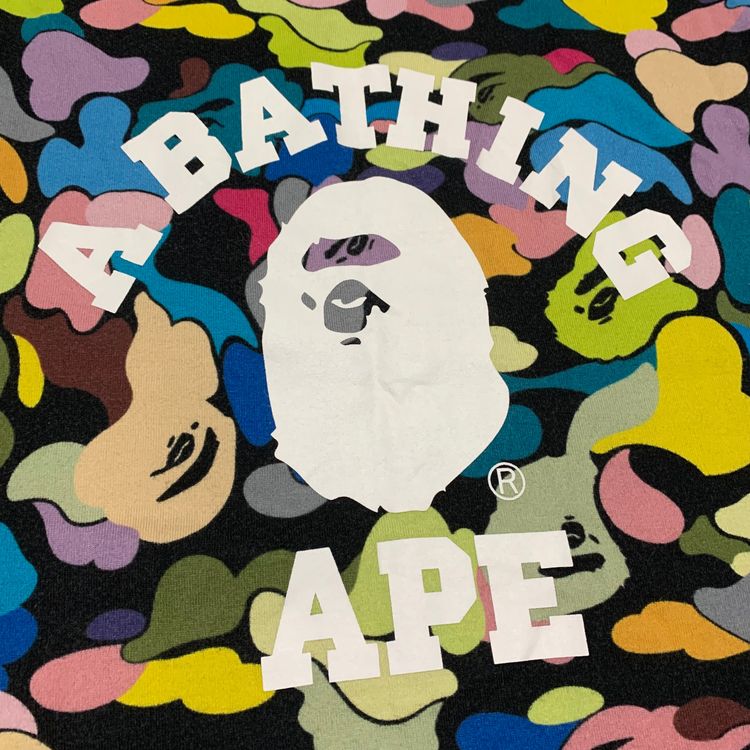 Bape Large Ultimate Multi Camo College Black Tee A Bathing Ape imagen 9