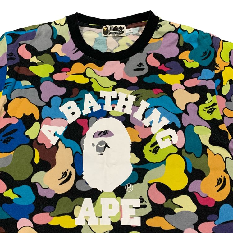 Bape Large Ultimate Multi Camo College Black Tee A Bathing Ape imagen 3