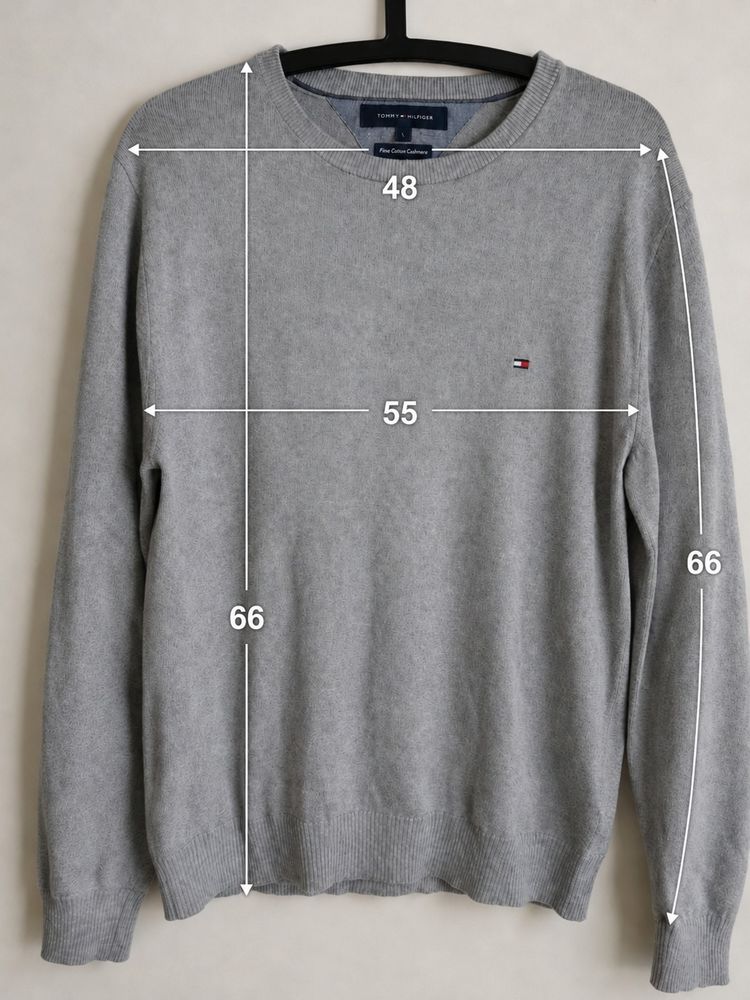 Immagine di Tommy Hilfiger Grey Pima Cotton Cashmere Sweater 5