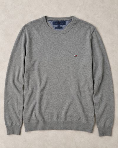 Tommy Hilfiger Grey Pima Cotton Cashmere Sweater