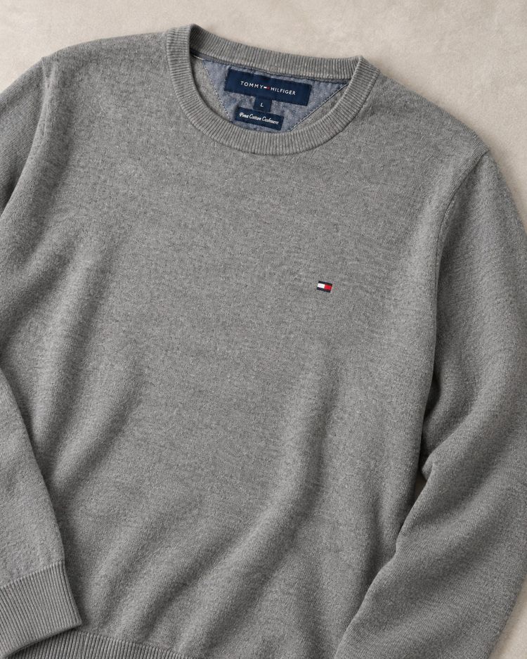 Immagine di Tommy Hilfiger Grey Pima Cotton Cashmere Sweater 4