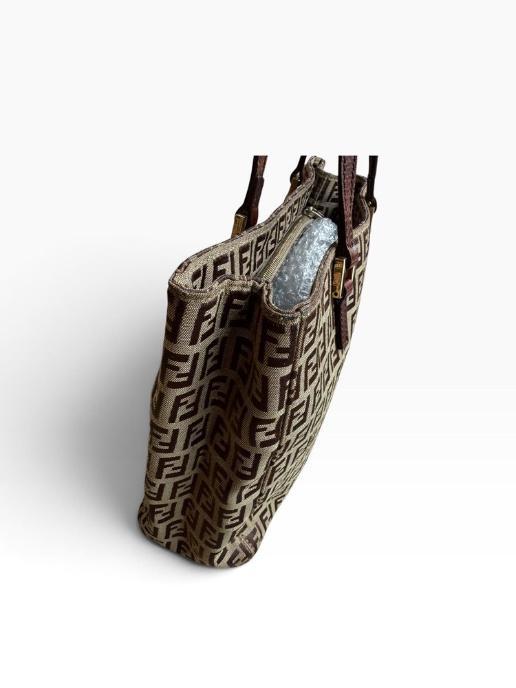 Vintage Fendi Zucchino FF Monogram Small Tote Bag image 11