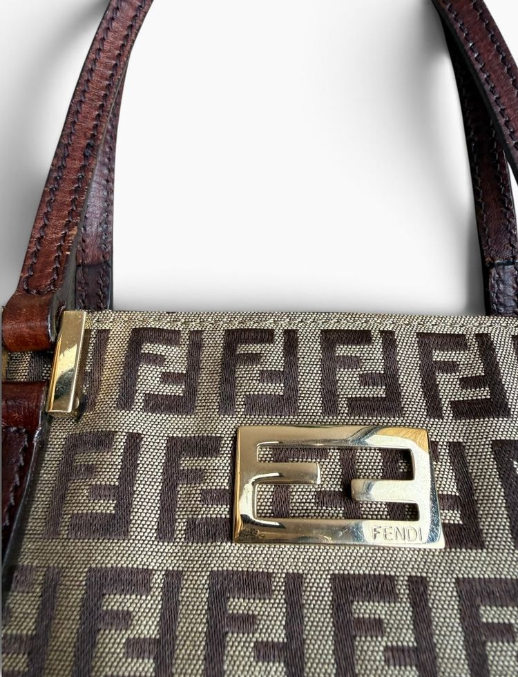 Vintage Fendi Zucchino FF Monogram Small Tote Bag image 2