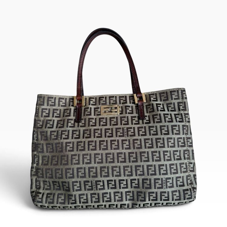 Vintage Fendi Zucchino FF Monogram Small Tote Bag image 22