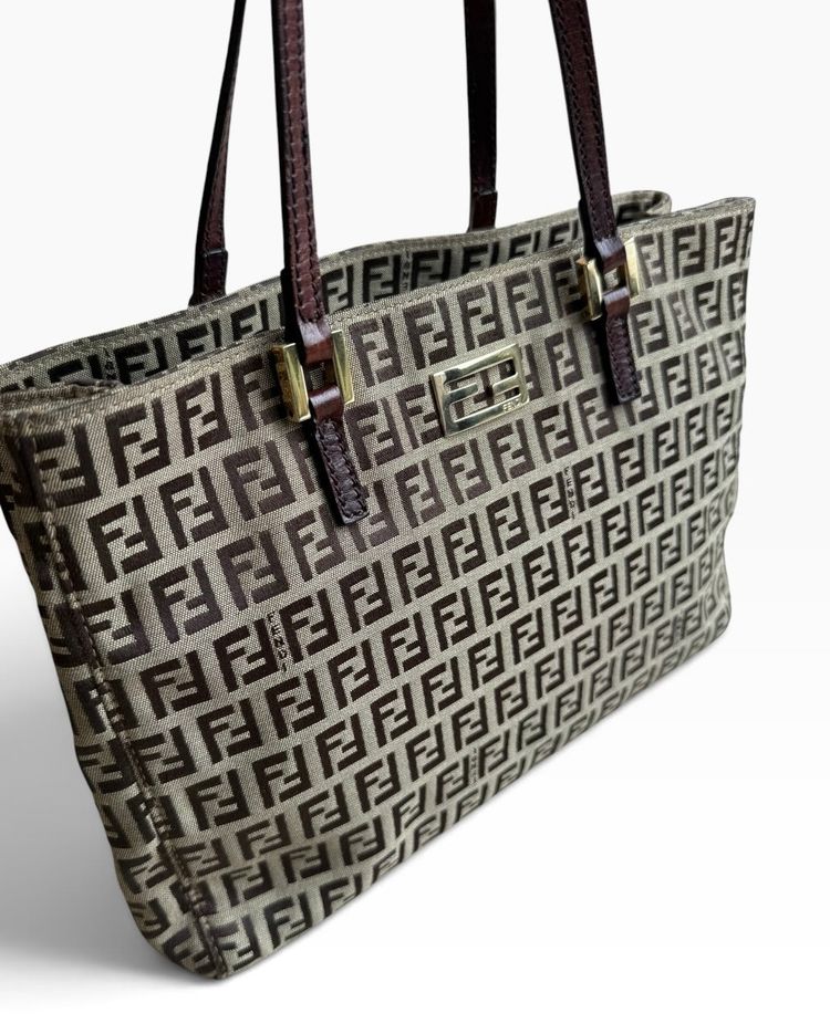 Vintage Fendi Zucchino FF Monogram Small Tote Bag image 6