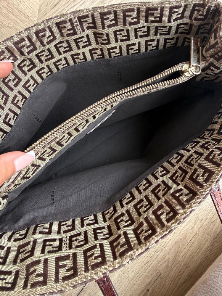 Vintage Fendi Zucchino FF Monogram Small Tote Bag image 21