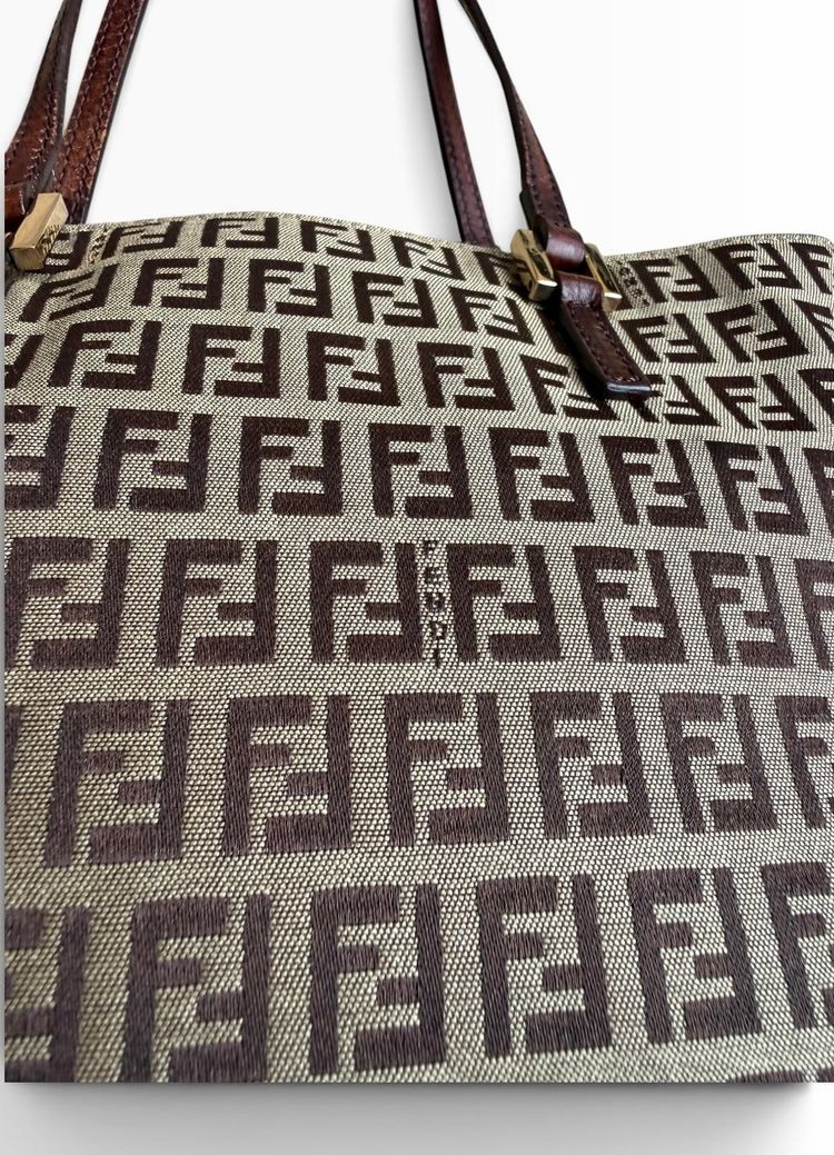 Vintage Fendi Zucchino FF Monogram Small Tote Bag image 4